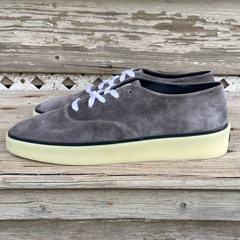 NIB Authentic Fear of God x Ermenegildo Zegna Grey Suede Sneaker Men's Size 11.5 - Picture 7 of 16
